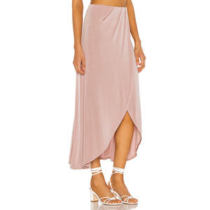 FREE PEOPLE Taupe Smoke & Mirrors Faux Wrap Skirt